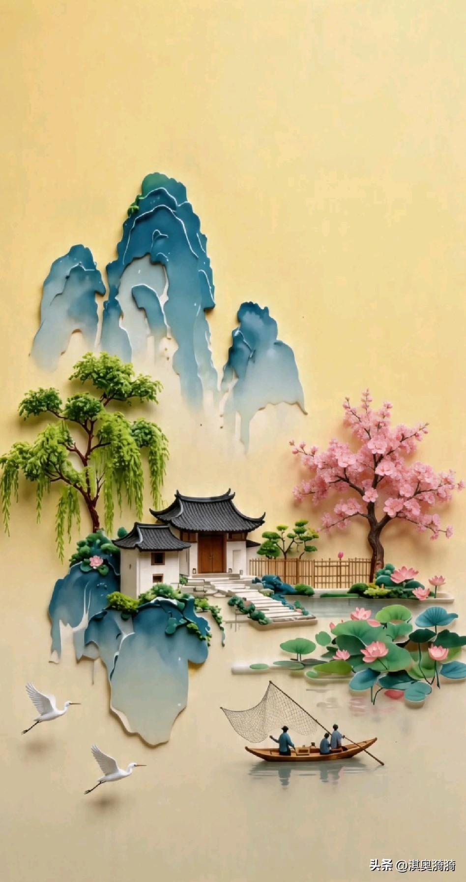 《松手：云流过处，光停驻时，万物生寂静；低眉：尘埃落定，心归位处，天地自澄明》