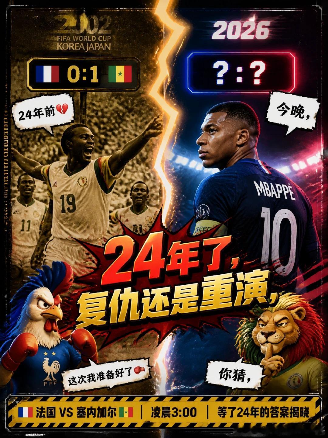 姆巴佩领衔15亿豪门出征，特兰加雄狮严阵以待！地区：017  世界杯地方：法国v