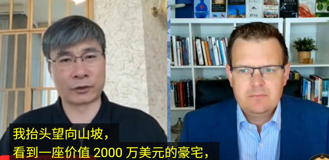 江学勤在洛杉矶的实地观察：朱门酒肉臭，路有冻死骨。

格伦迪赛和江学勤的访谈里，
