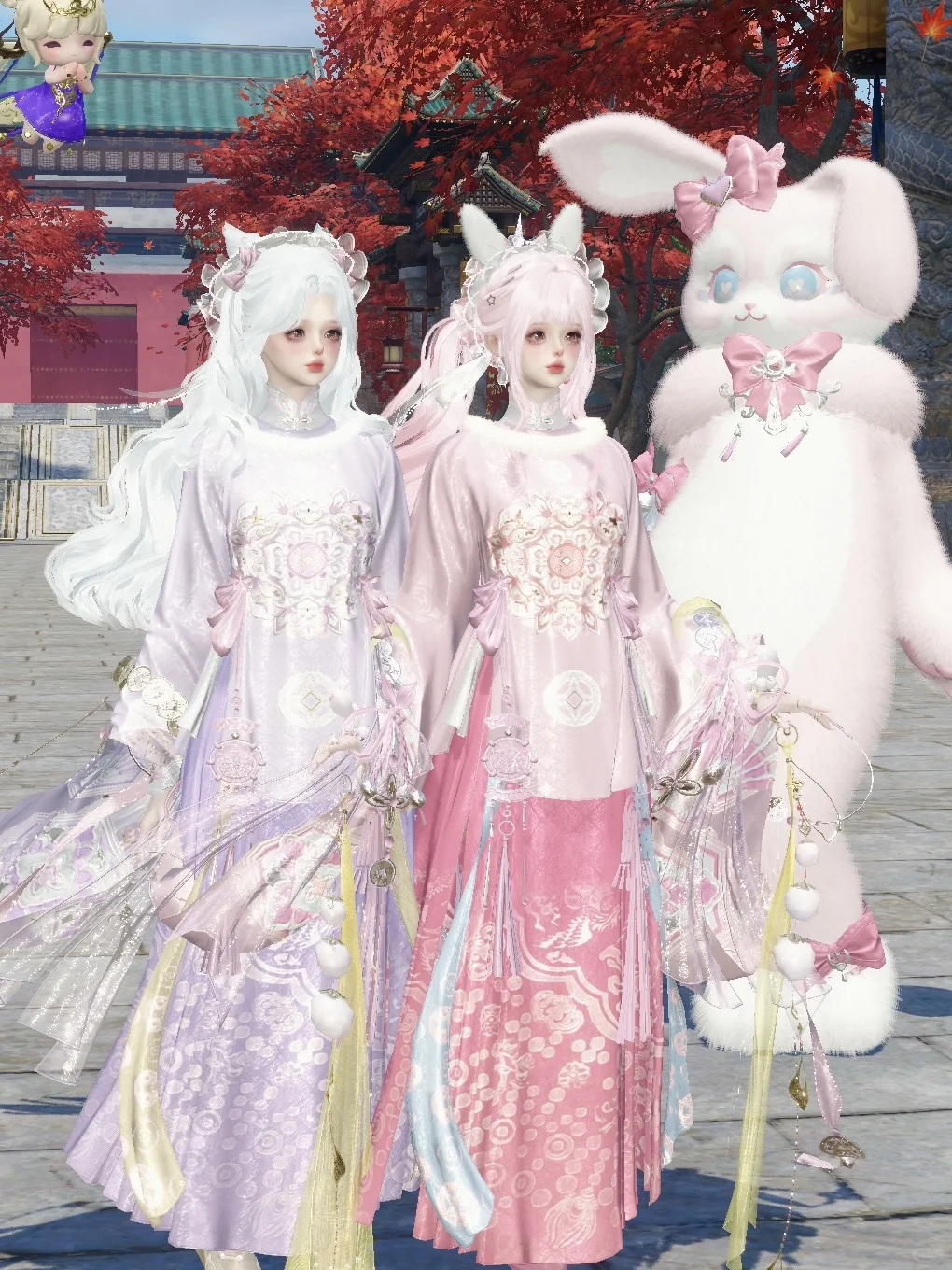 双子的快乐我知道，姐妹款紫色马面裙来啦