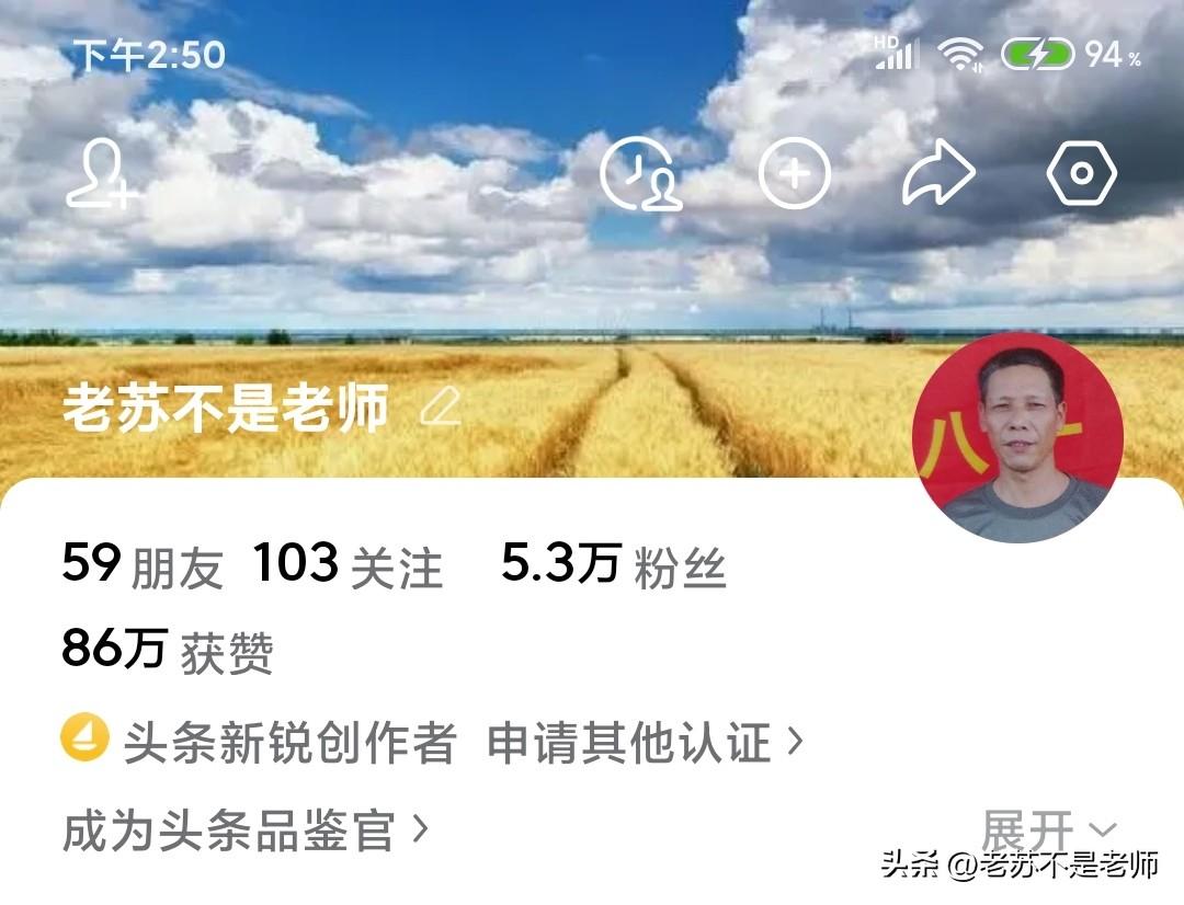 今天下午，我主动将头条优先赋予我的“头条新锐创作者”头衔取消了，我这人有自知之明