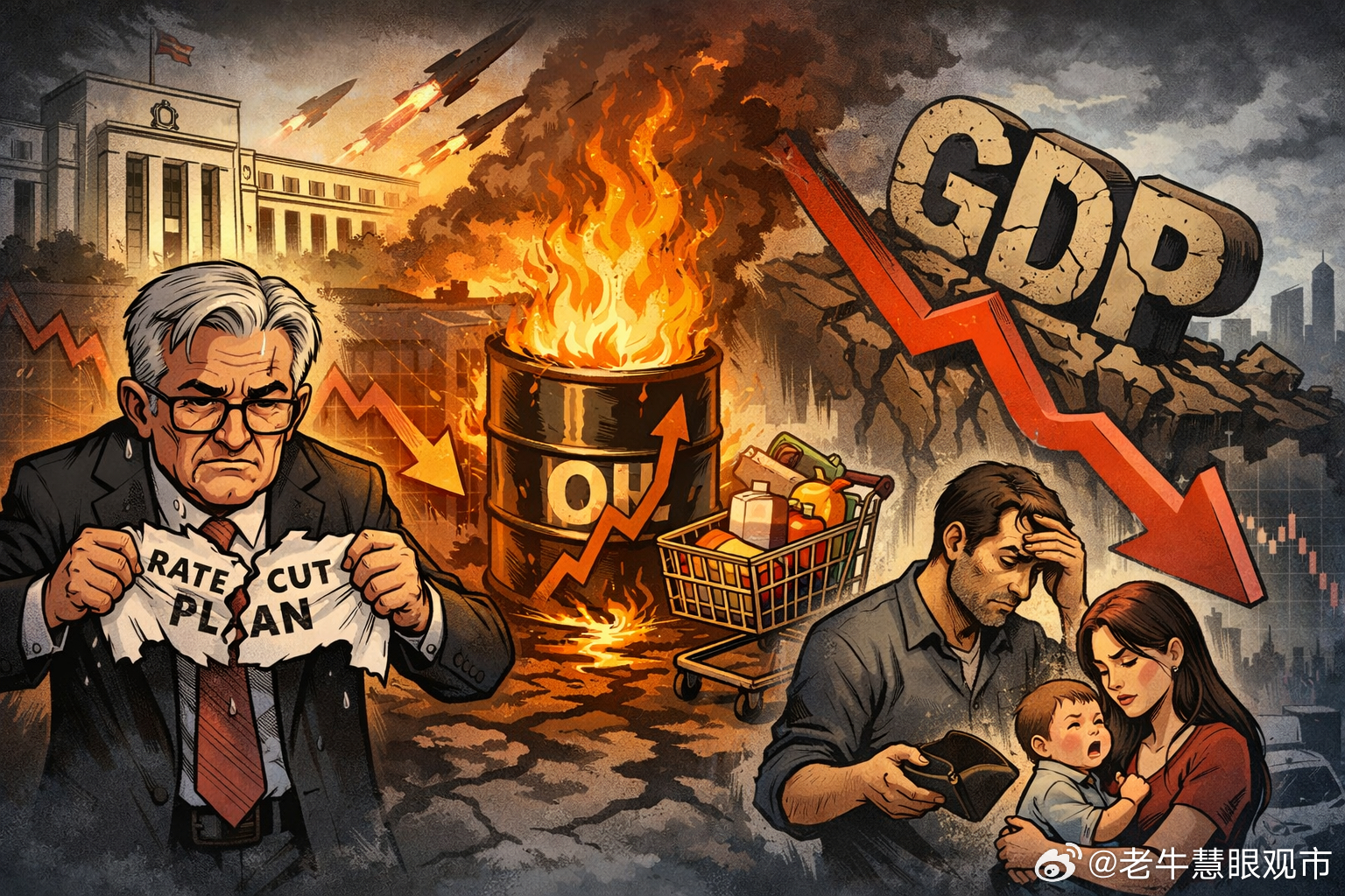 美联储的麻烦来了：通胀抬头，增长失速，降息剧本正在被现实一点点改写美国最新公布的