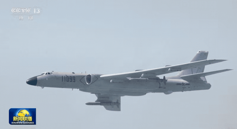 #轰6k海上飞行驱离外方船只#如同在总统眉心照“红点”如同在球门线停球而不射主打