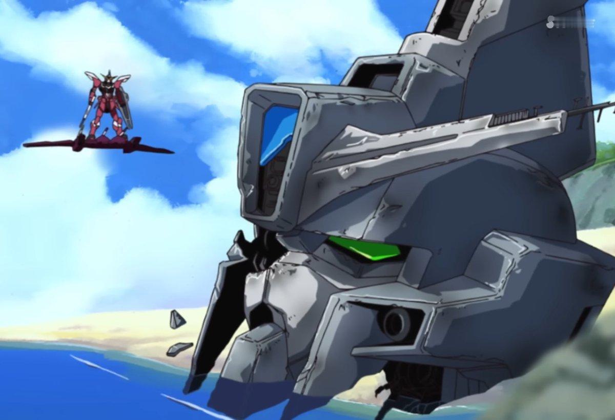 大约4年后的圣盾高达头部残骸，高清化同时也变相劣化了高达高达seed