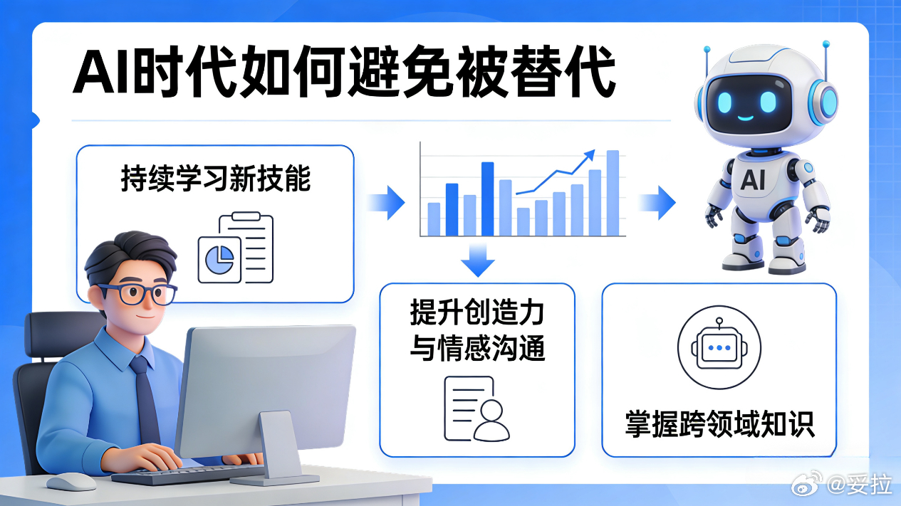 AI时代如何避免被替代人工智能迭代速度日新月异，传统技能快速贬值，越来越多人陷入