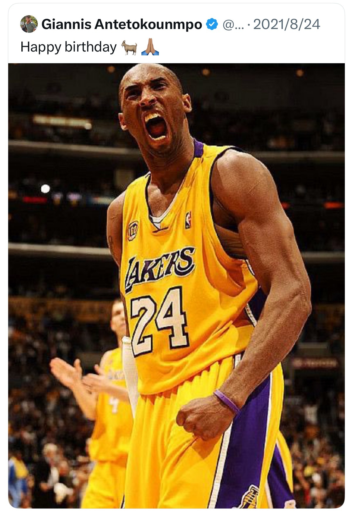 字母哥清空了社媒，只保留了这条⬇️打电话给雄鹿吧佩林卡，该你上场了🤔洛杉矶湖人