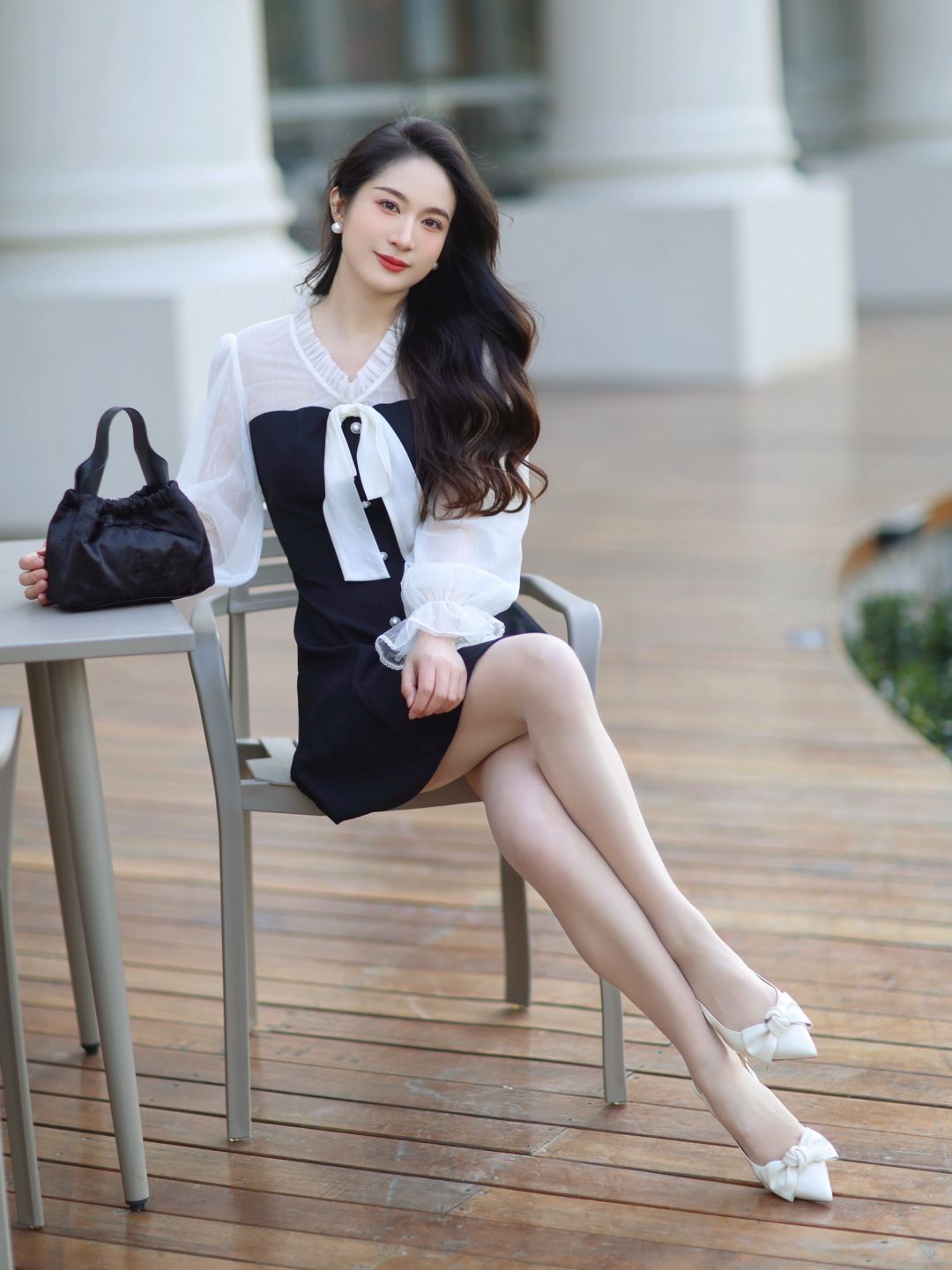 优雅千金穿搭｜黑白约会连衣裙🎀