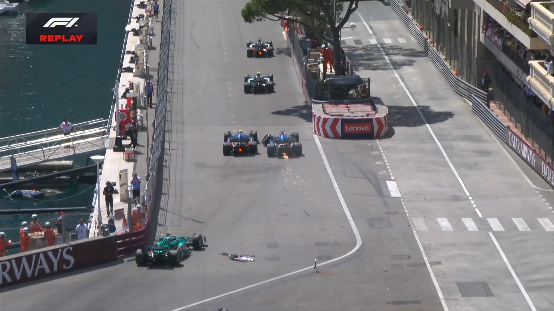 F1 加斯利悬架断了之后，回到赛道时差点遇上科拉平托2025F1摩纳哥大奖赛 ​