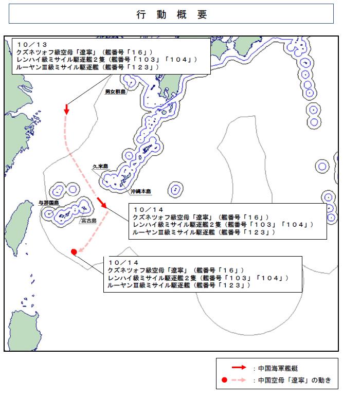 辽宁号航舰战斗群出海