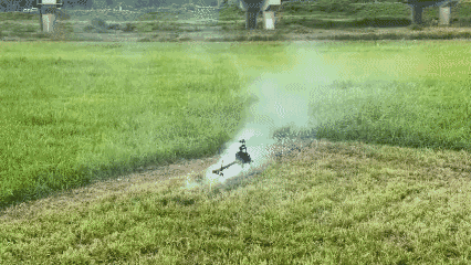 狂躁版无人机喷农药
虫子🐛：我不是被药死滴，我是被吓死滴！😱