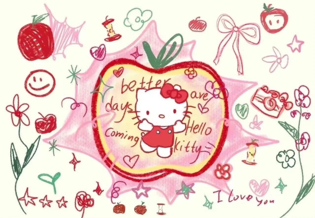 𝙬𝙖𝙡𝙡𝙥𝙖𝙥𝙚𝙧丨 Hello kitty 可爱平板壁纸🍎