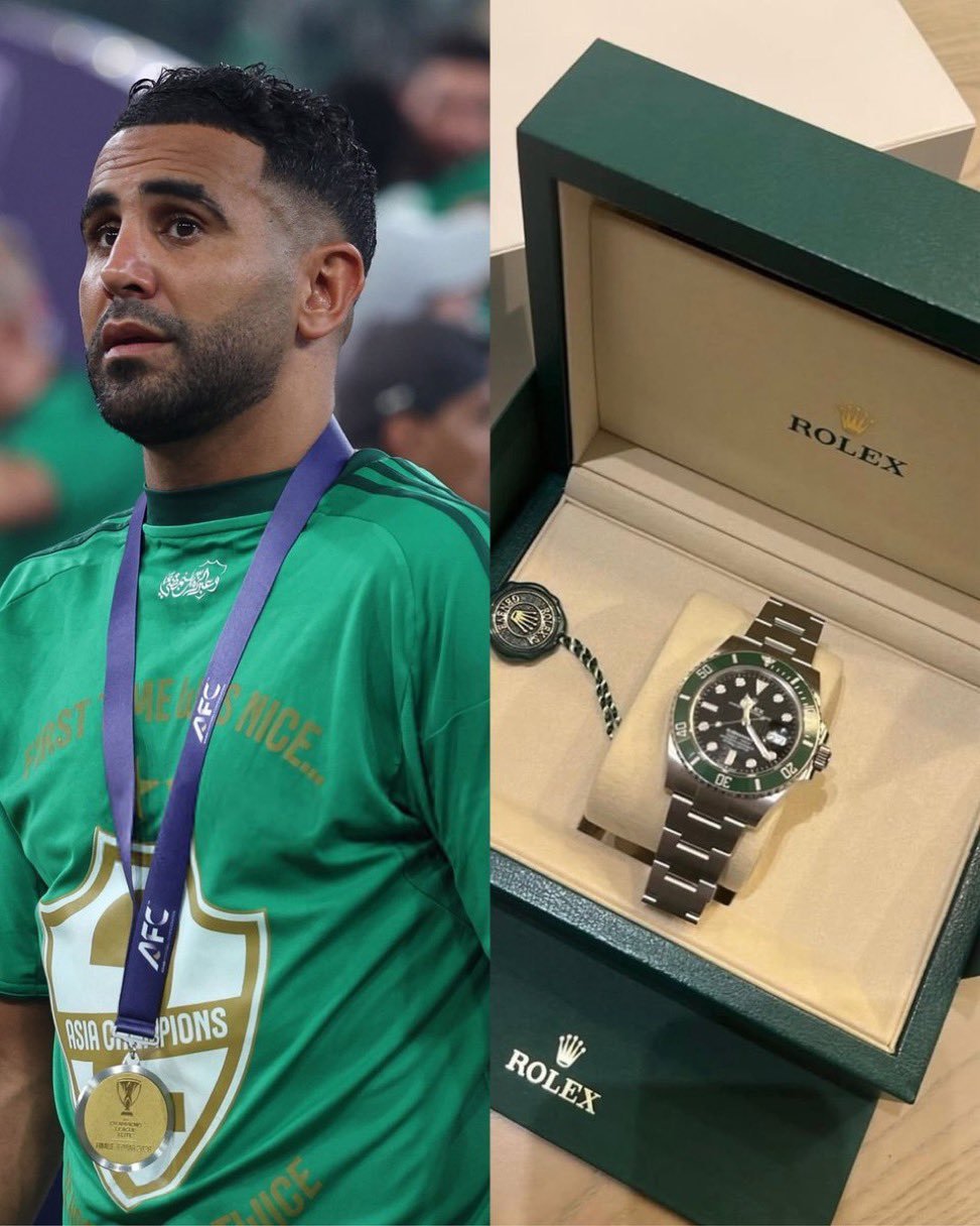 吉达阿赫利亚冠夺冠后，当家球星马赫雷斯给队友们每人送上了一块价值17000英镑的