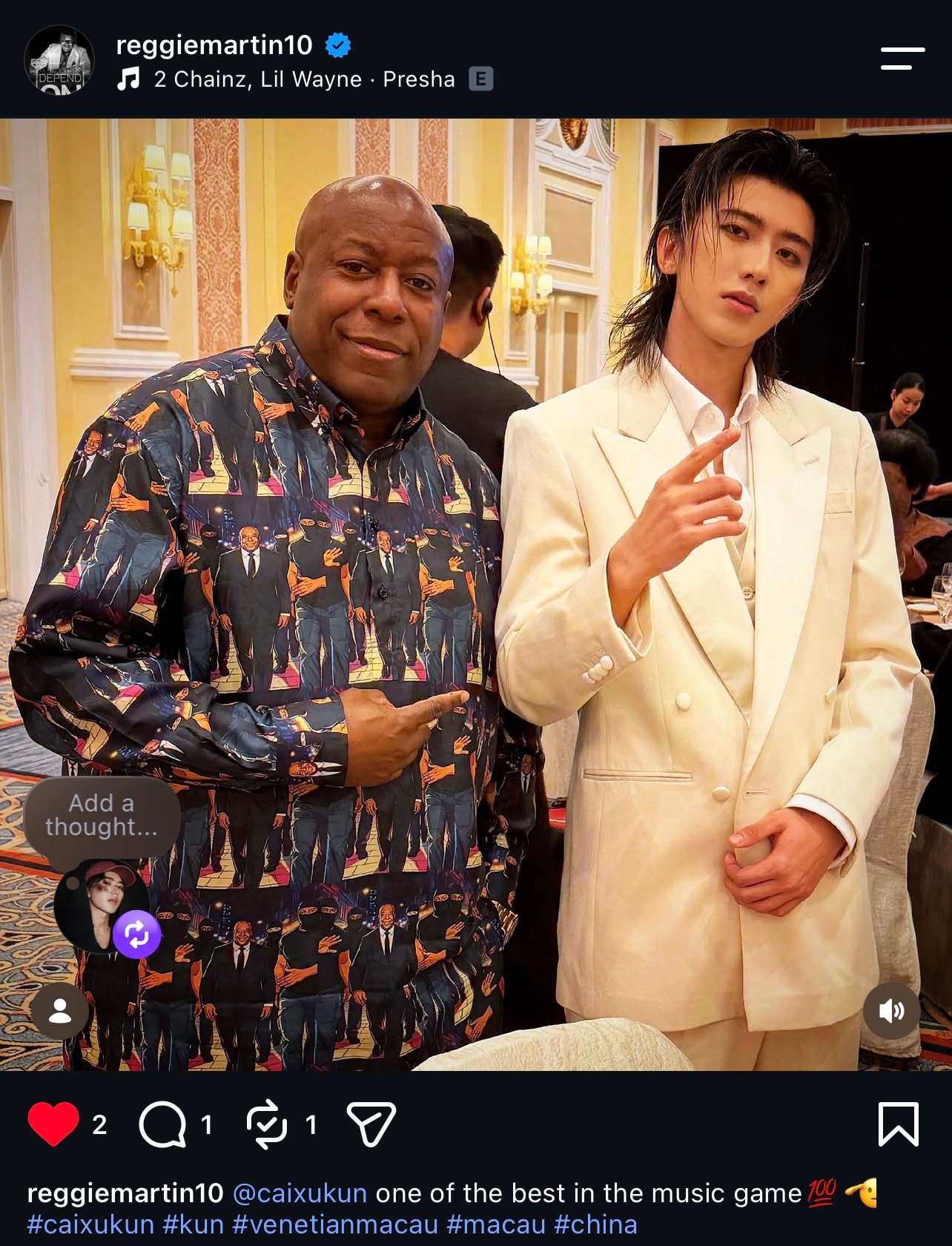 蔡徐坤thedeadman演唱会 cxk 蔡徐坤澳门演唱会 新合照✌️✌️✌️?