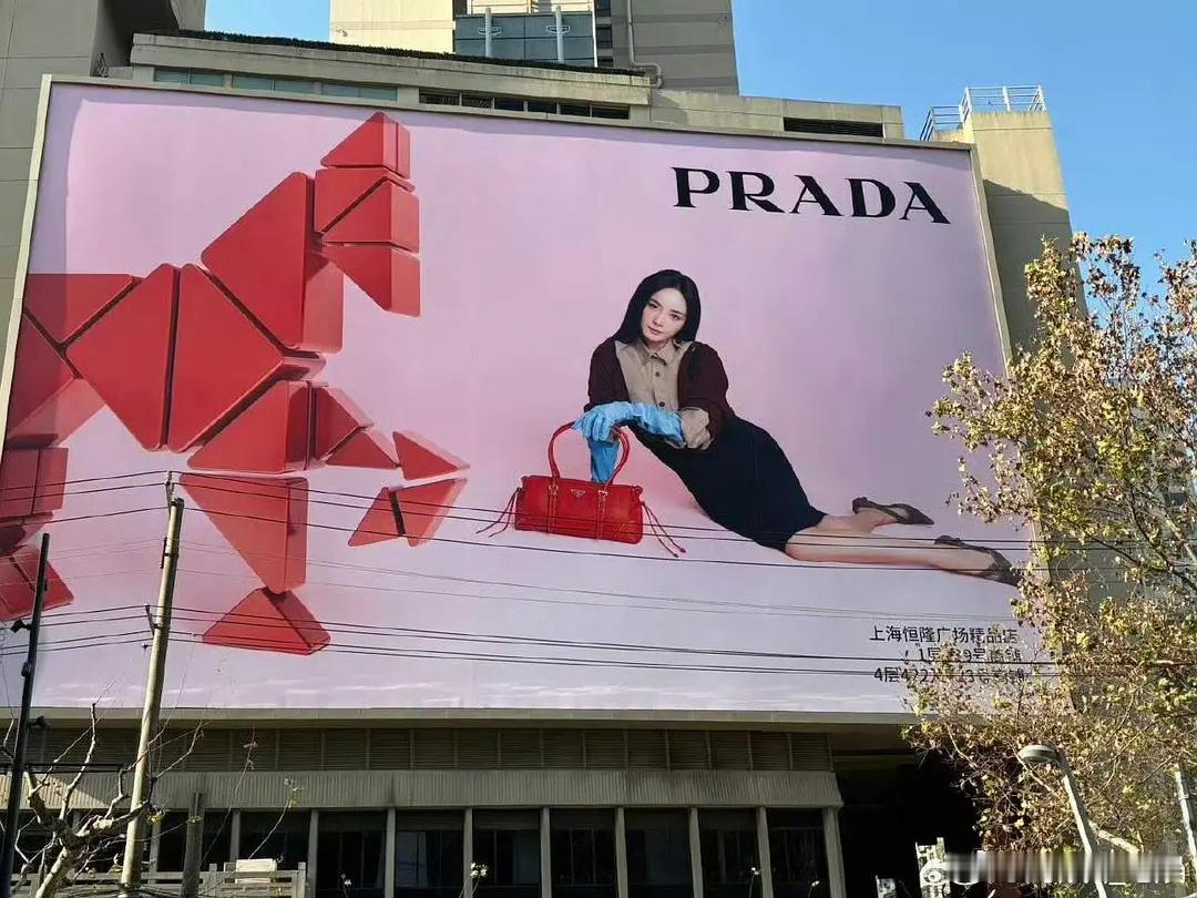 杨幂的prada待遇比柳智敏好很多吧，有单人地广图，12月才官宣代言就已经接连拿