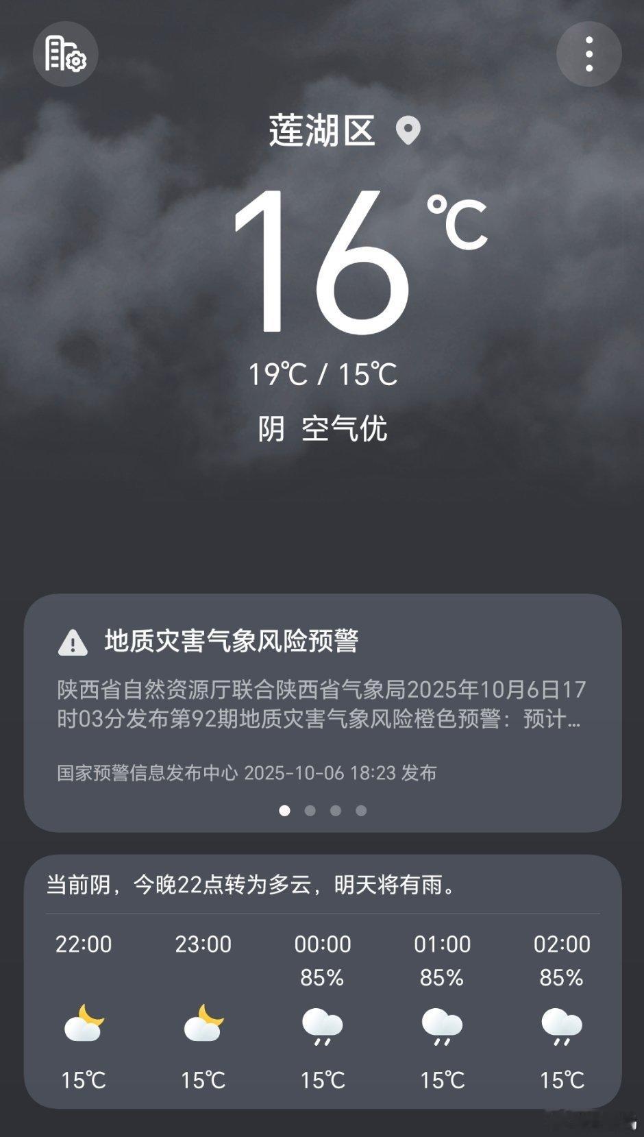 月亮西安最近一直在下雨，拍不到月亮，你们那有月亮吗？[捂嘴哭] ​​​