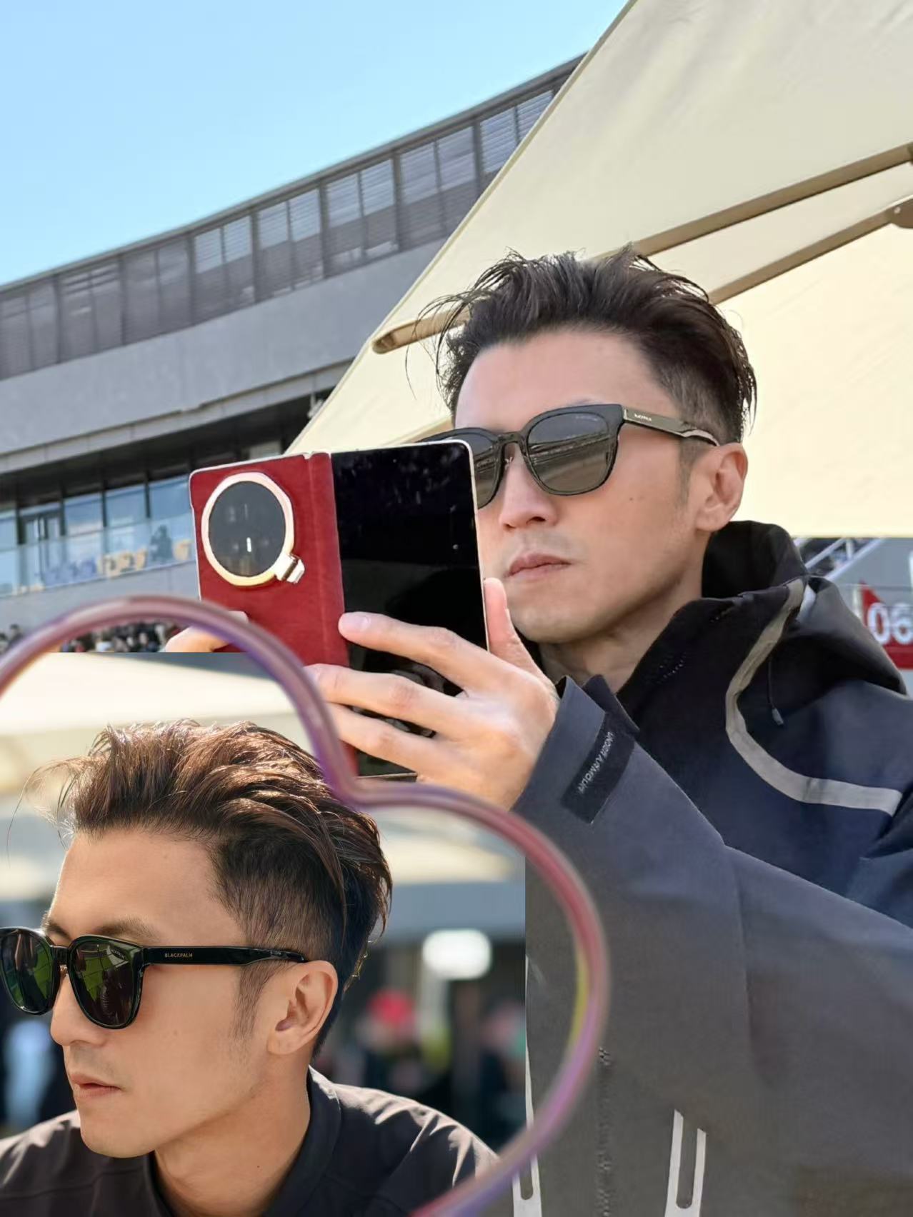 谢霆锋F1现场晒速度与美食 锋哥F1现场路透帅到失语！墨镜一戴气场全开，手里的荣