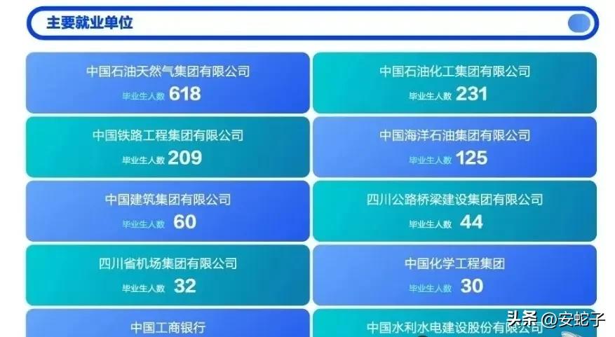 济南石油大学毕业生近年就业主要单位