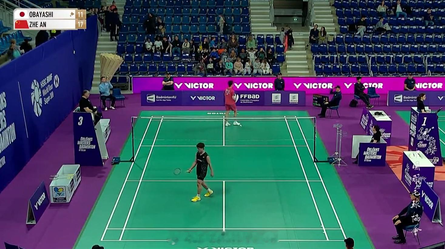 男单 资格赛 大林拓真 12-21 8-11 胡哲安2026年奥尔良羽毛球大师赛