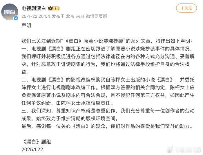 漂白剧组回应抄袭争议 【 漂白剧组申明剧本责任由编剧承担 】电视剧《漂白》剧组1