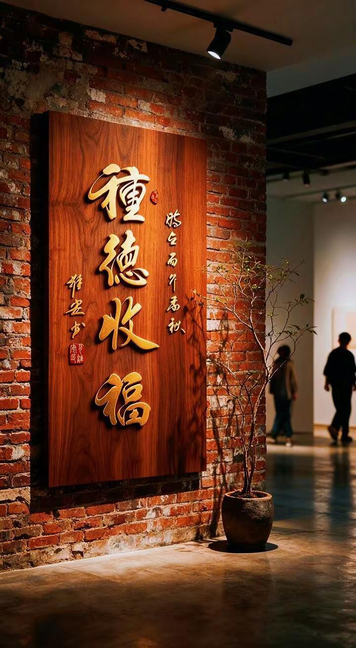 维安书法作品展示。AI复古展厅书法展