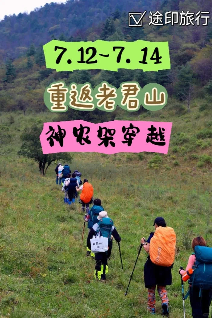 神农架原始森林徒步 露营高山草甸