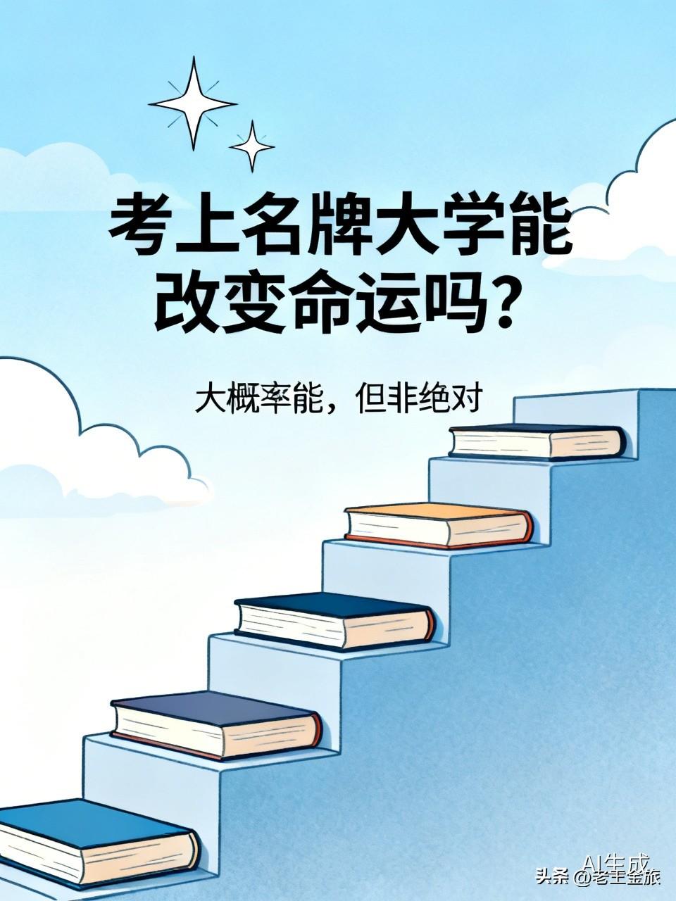 考上名牌大学能改变一个人的命运吗？我觉得大概率是能的。
就拿就业来说，很多名企招