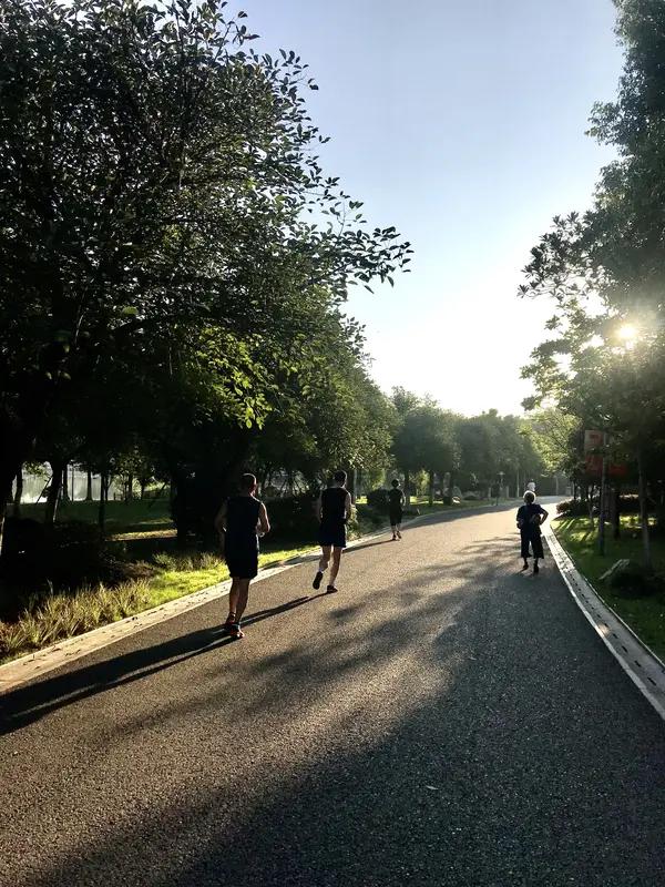 当第一缕光线还未挣脱地平线的束缚，城市仍在沉睡的余温里，我已踏出了门。这并非一场