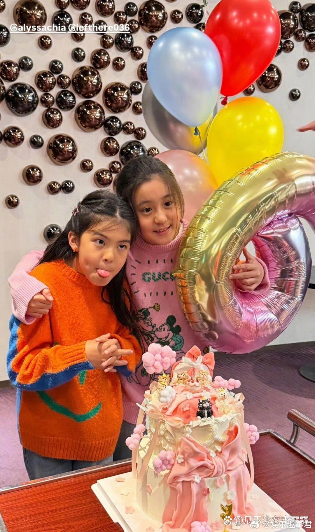 贾静雯为波妞庆祝9岁生日贾静雯为三女儿波妞庆祝9岁生日🎂当年小小的她，已经长成