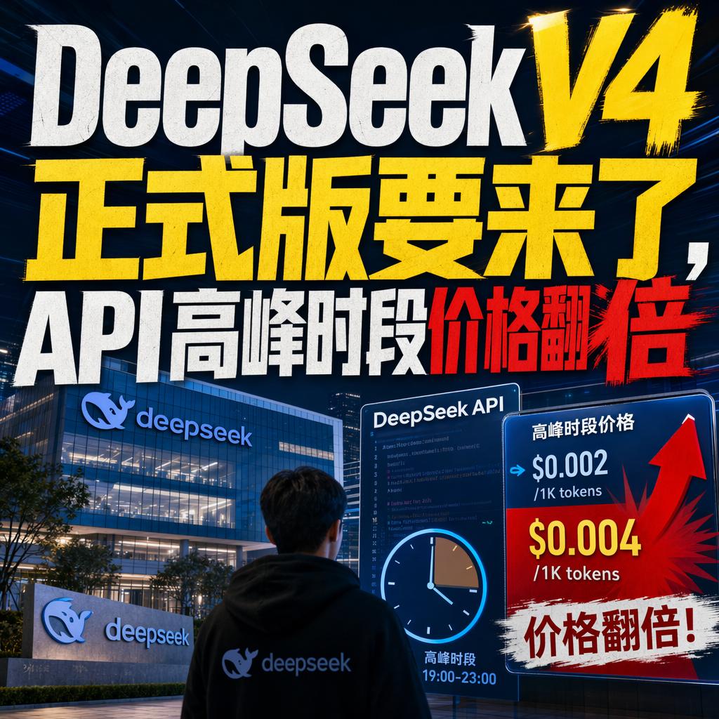 突发！DeepSeek官宣“变相涨价”，V4正式版的API高峰时段价格要翻倍了。