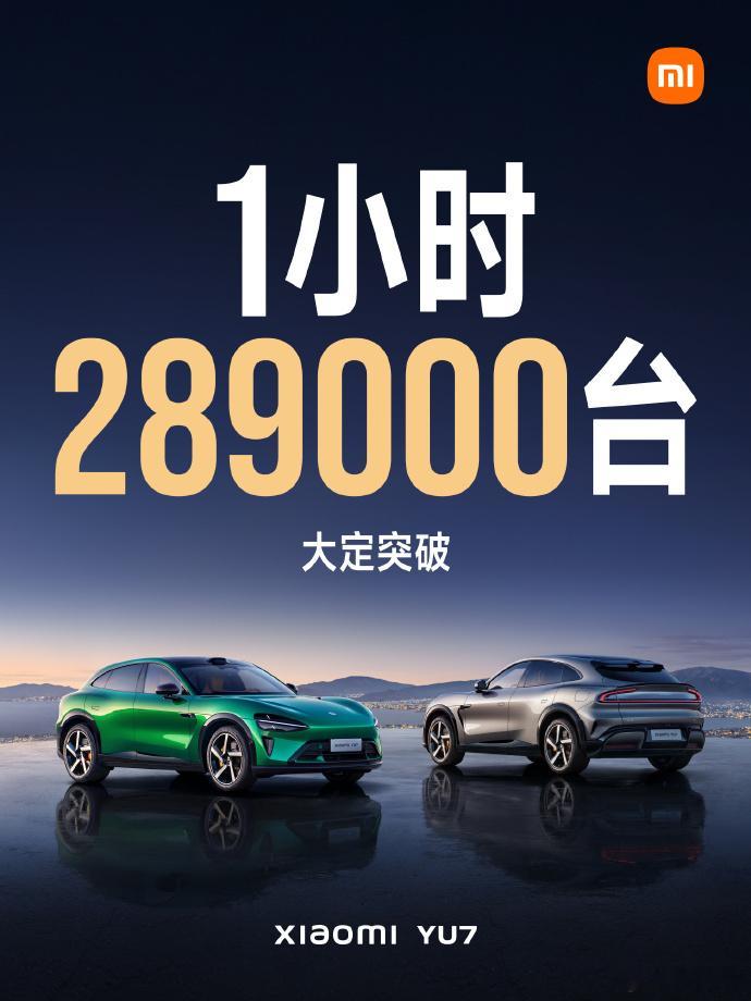 嗯，别抢了，按照小米YU7这个产能（这个数字已经是一个小时之前），现在下定（锁单