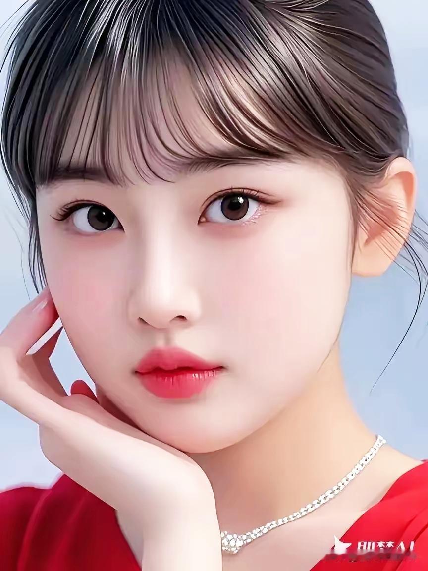 温柔甜美的少女，红唇轻启，梦幻般的美