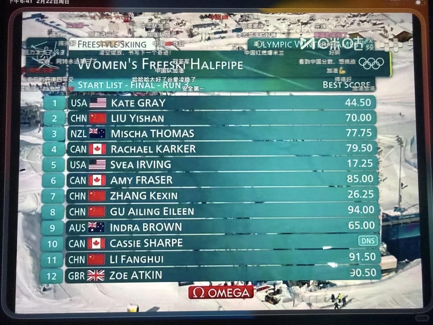 中国队4人出战女子U池决赛全员出战！中国四朵金花在米兰U型池绽放，书写冬奥新历史