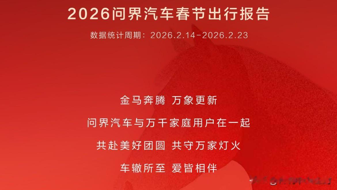 问界也公布了春节出行报告。
其中，我认为最重要的一个数据是，辅助驾驶的里程占比：