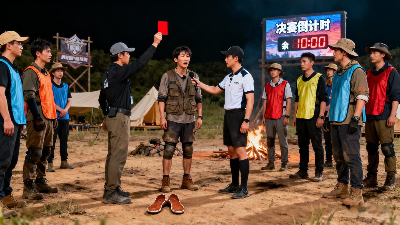 荒野求生决赛前突发状况：选手因鞋垫违规被红牌罚下
荒野求生总策划回应“老中医”红