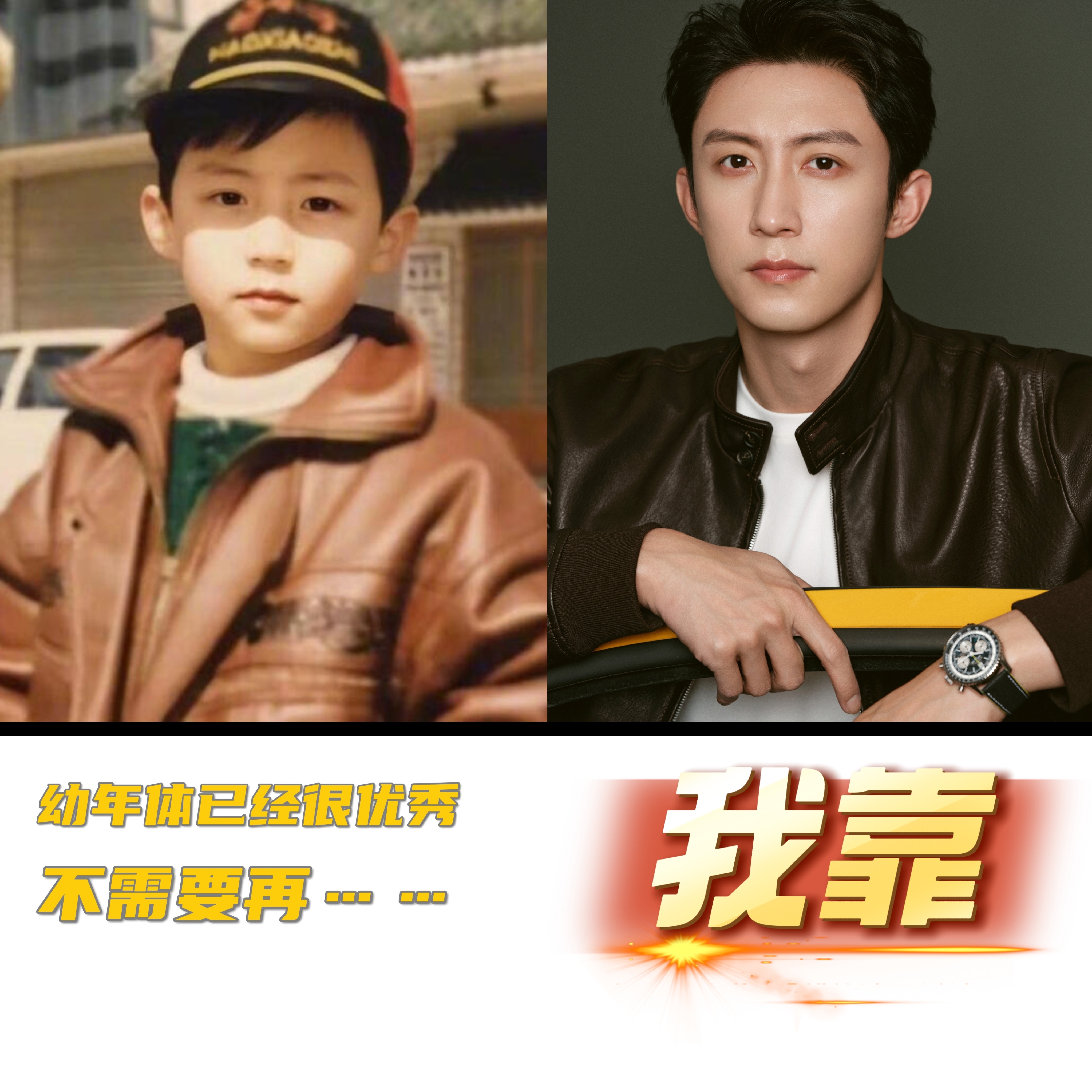 跟风玩个拼图幼年体已经很优秀了，不需要再………像黄景瑜这样等比例长大的原生帅哥，