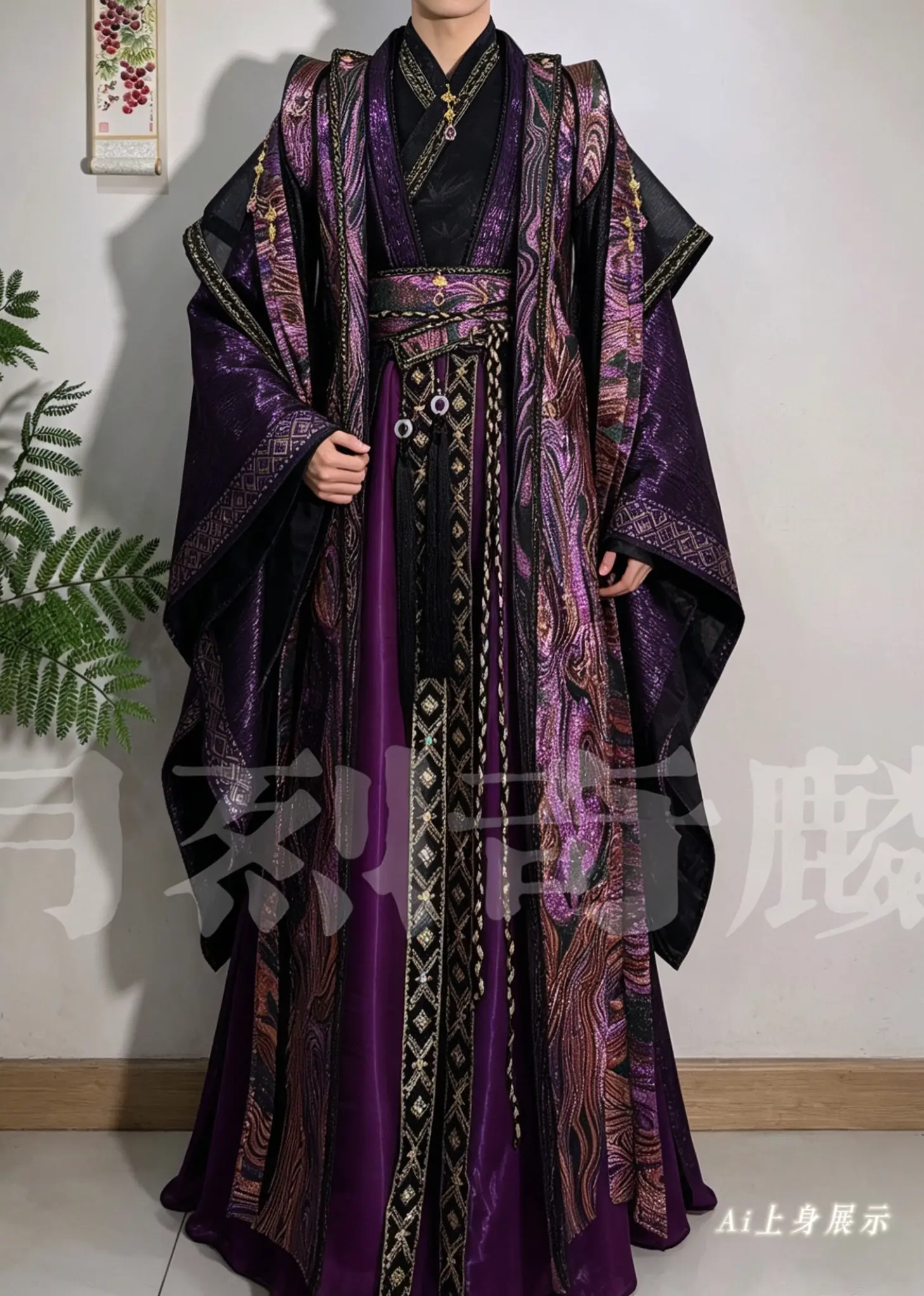 魔道 | 衍生 | 江澄cos服宗主装。也可以万用~给人台同志安了个脖子和手~