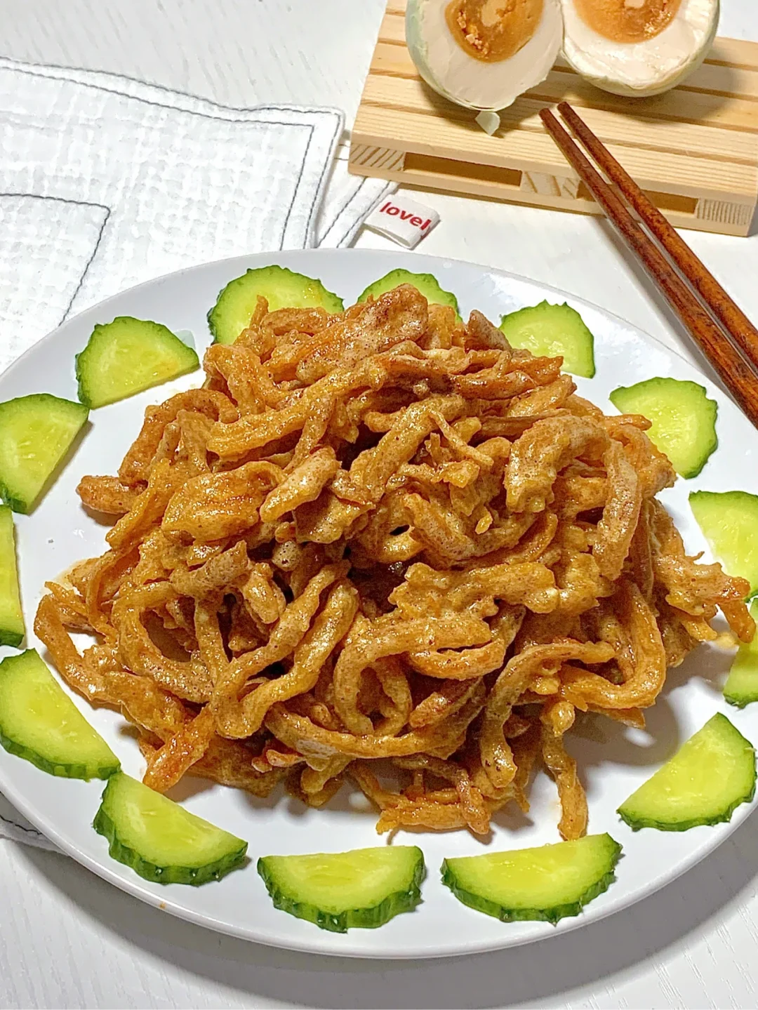 蛋黄鸡丝｜一个人都能吃一盘子🥺新年创新菜