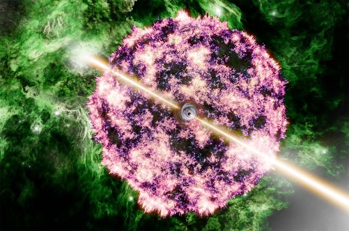 迄今最明亮伽马射线源自恒星坍缩

2022 年 10 月 9 日，多个天基天文观