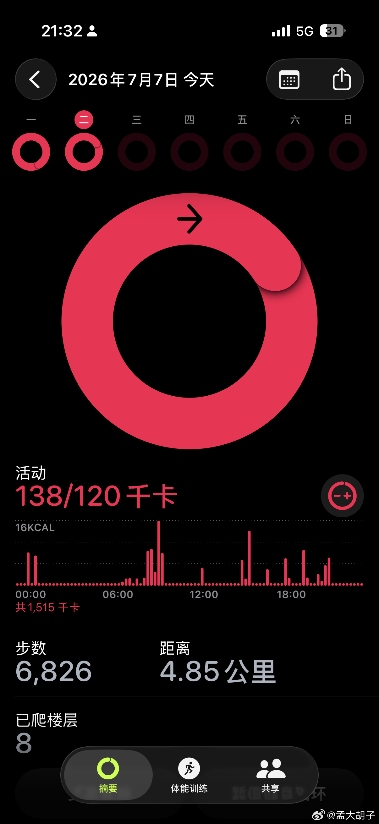 今天比较早，可以慢慢走 孟大胡子的瘦身日记
