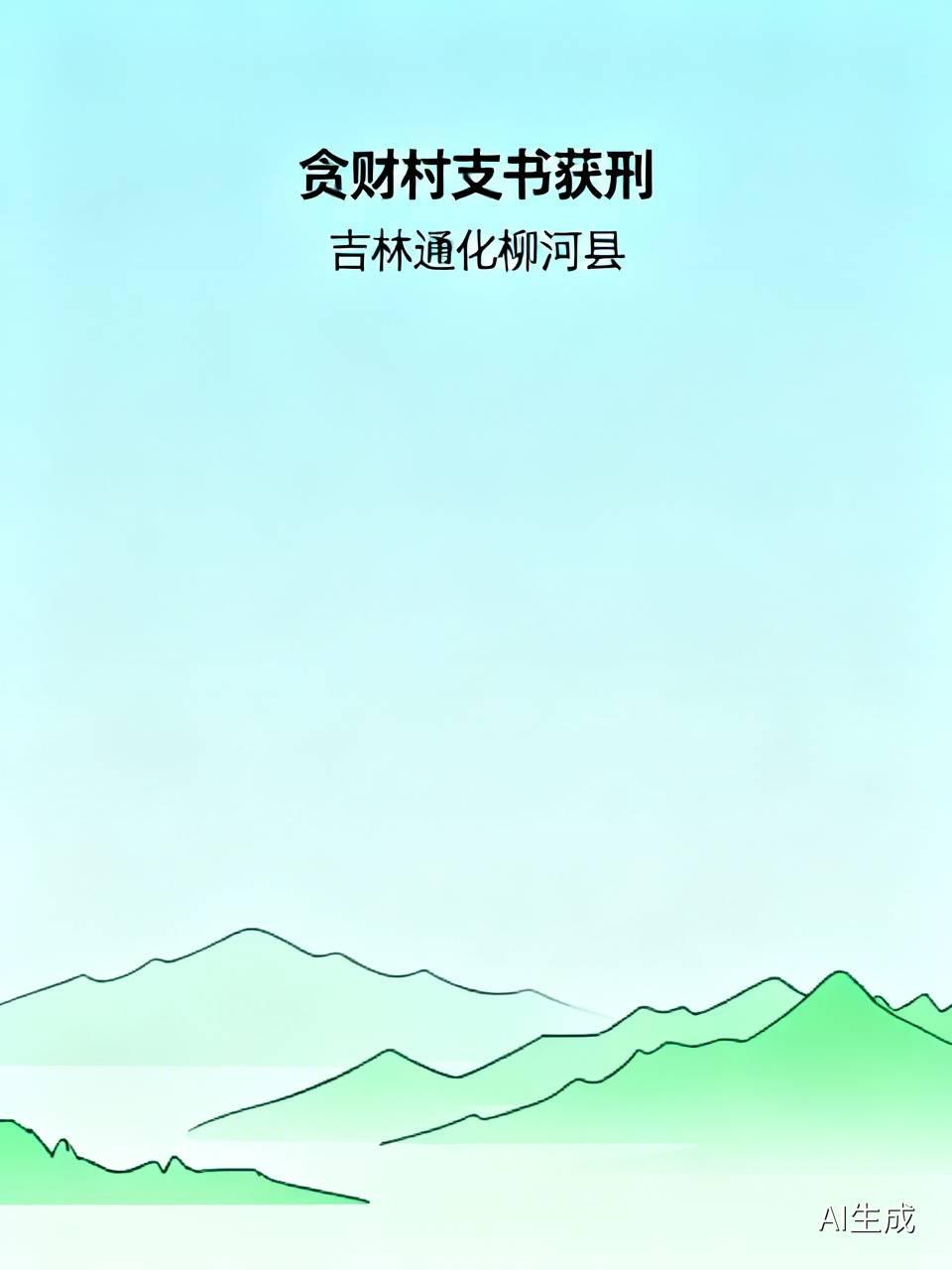 标题：死缓！贪财村支书获刑
就在前两天，吉林通化柳河县发生了一件大快人心的案子，