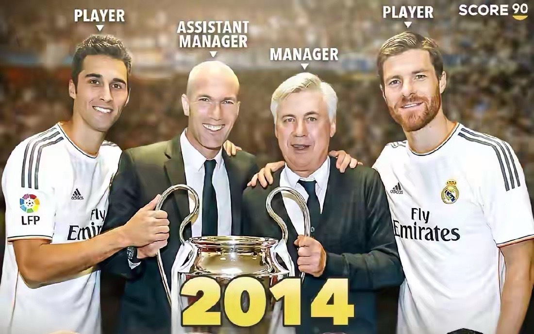 一个神奇的数据:皇马最近的4位主帅在2013-2014赛季同时效力于皇马，也就是