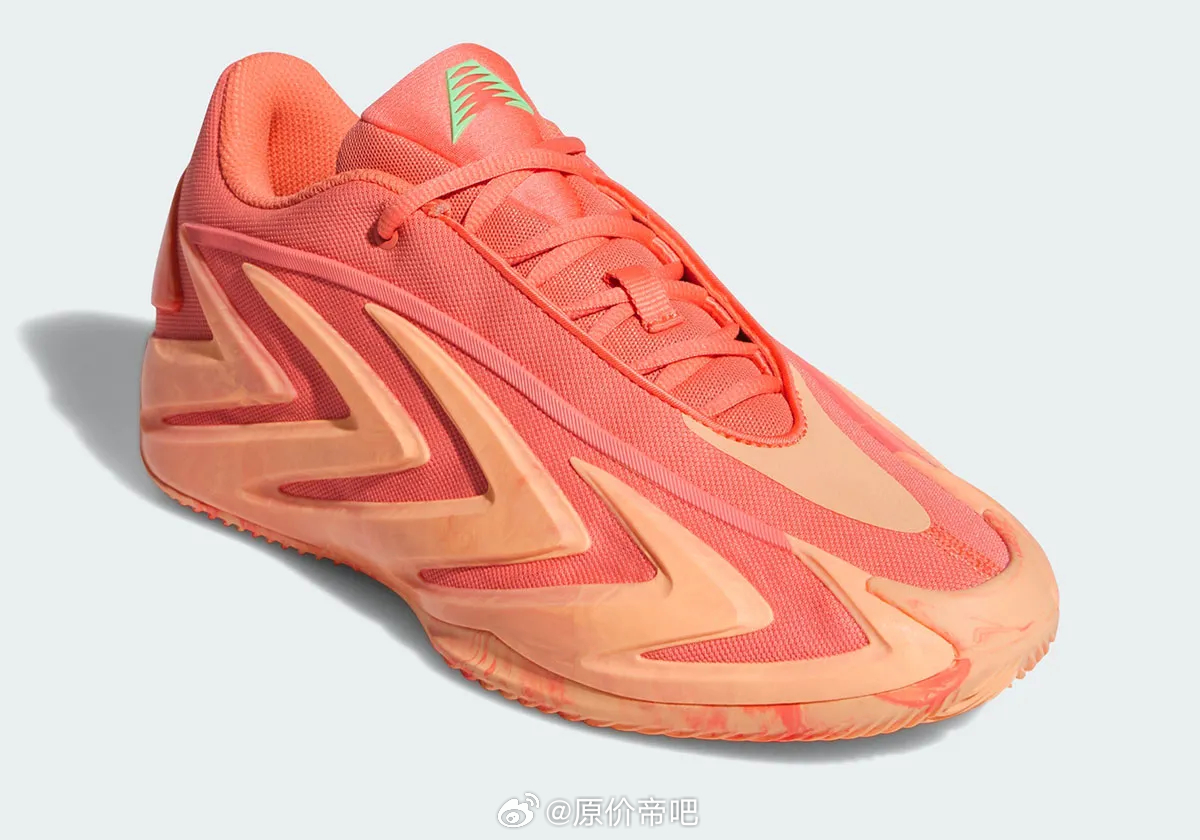 adidas AE3全新With Love配色，蜜桃橙与熔岩纹理打造未来篮球美学