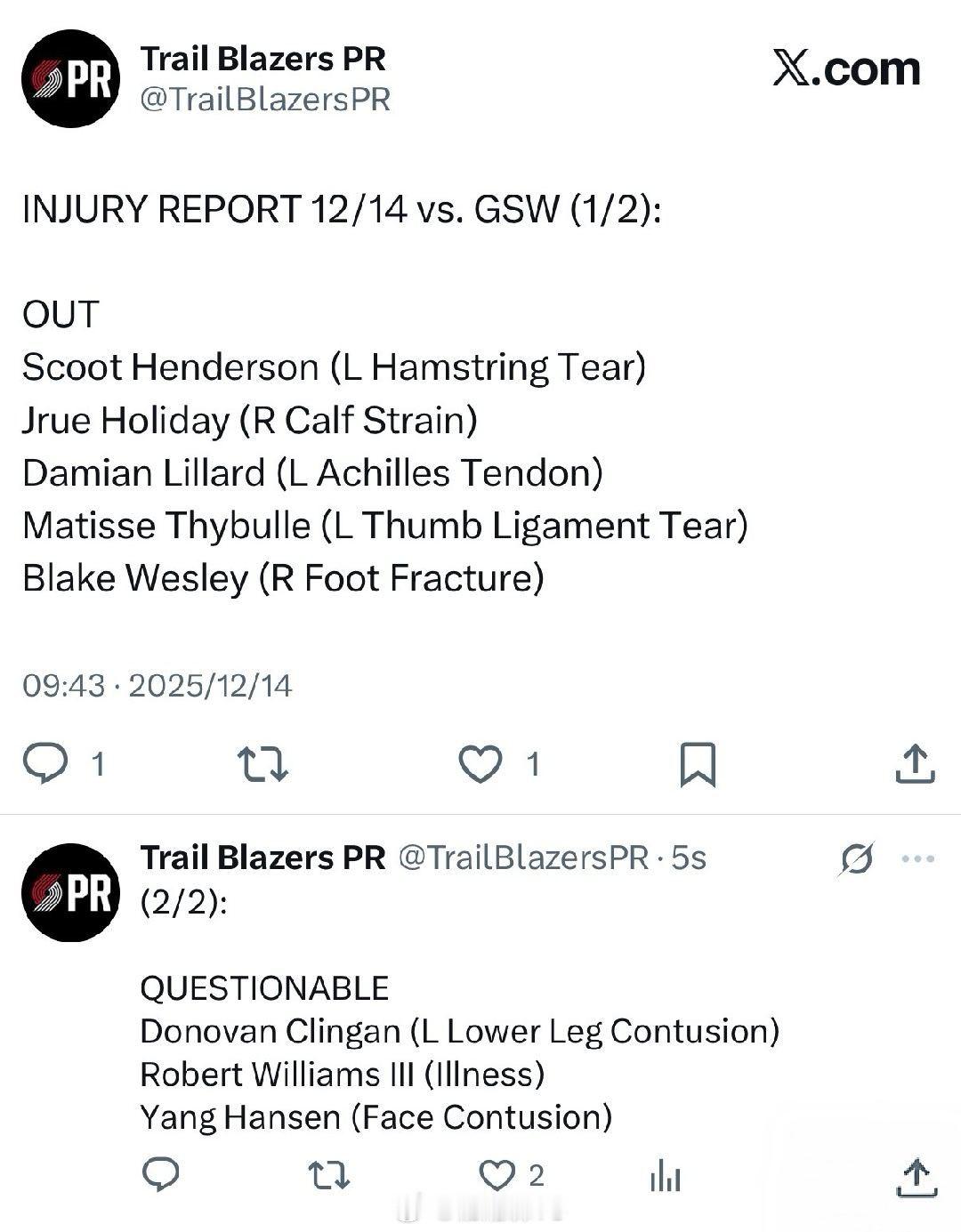 开拓者明天早晨十点对阵勇士，杨瀚森即将迎来复出。最近关于小杨的质疑声音比较大。明