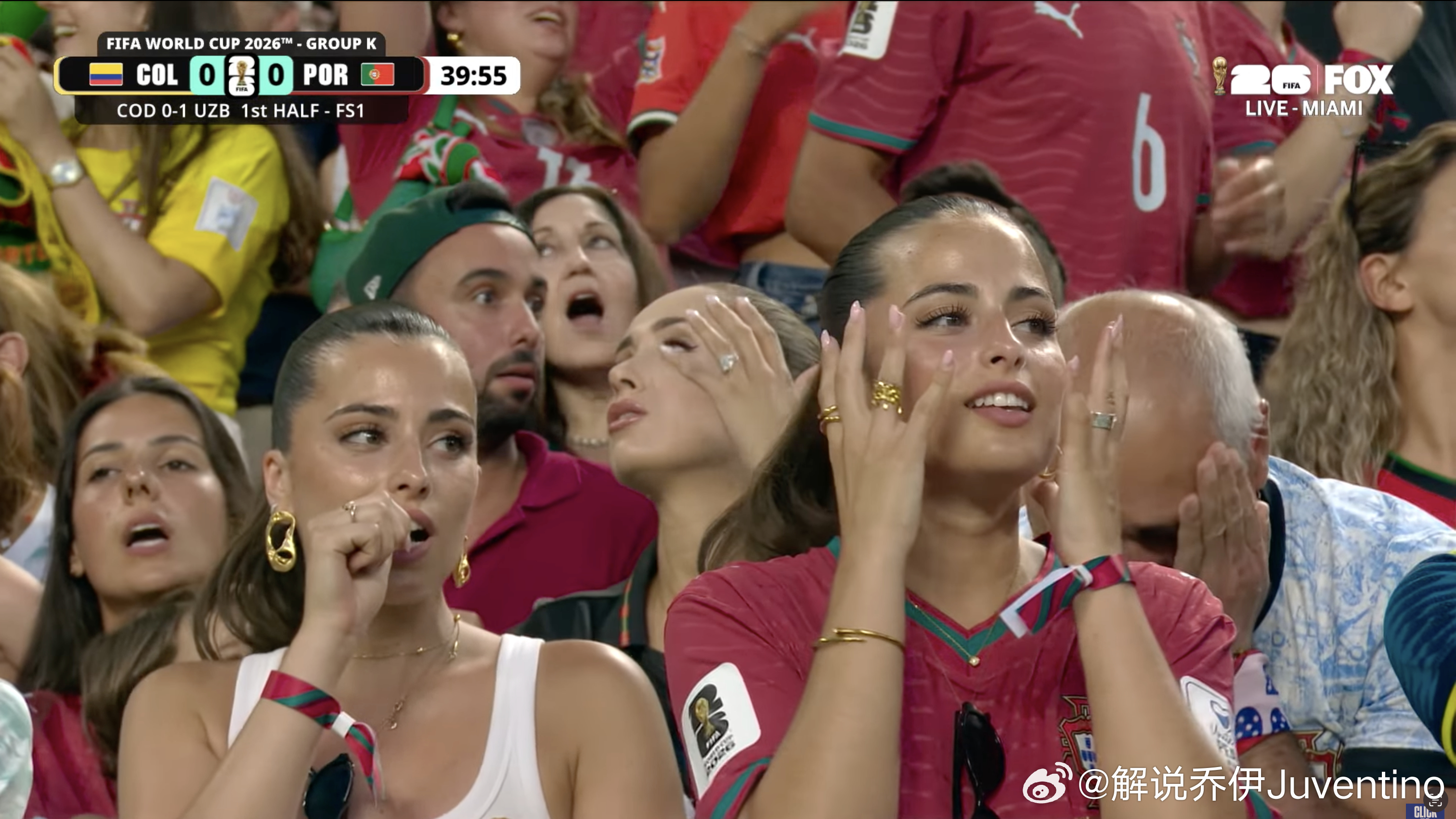 哥伦比亚vs葡萄牙世界杯 讲真这场0-0，唯一给我留下深刻印象的是看台上这对双胞