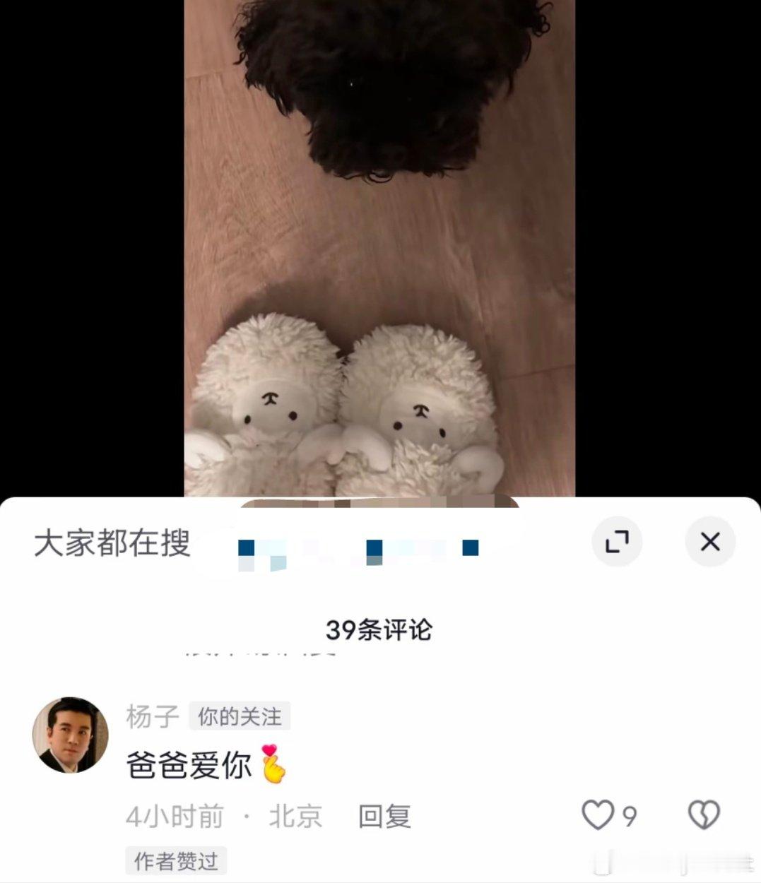 #杨子女儿头号粉丝#杨子在女儿的每一个视频底下留言“爸爸爱你”，杨子这就是对女儿