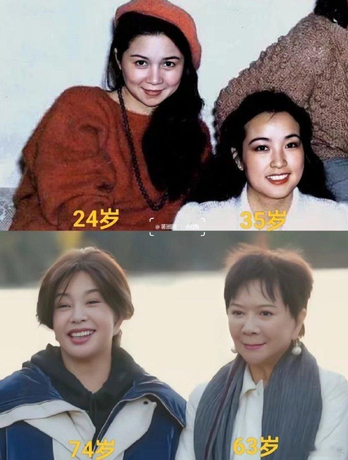 蔡明与刘晓庆，40年变化惊人！竟看不出刘晓庆比她大11岁！ 