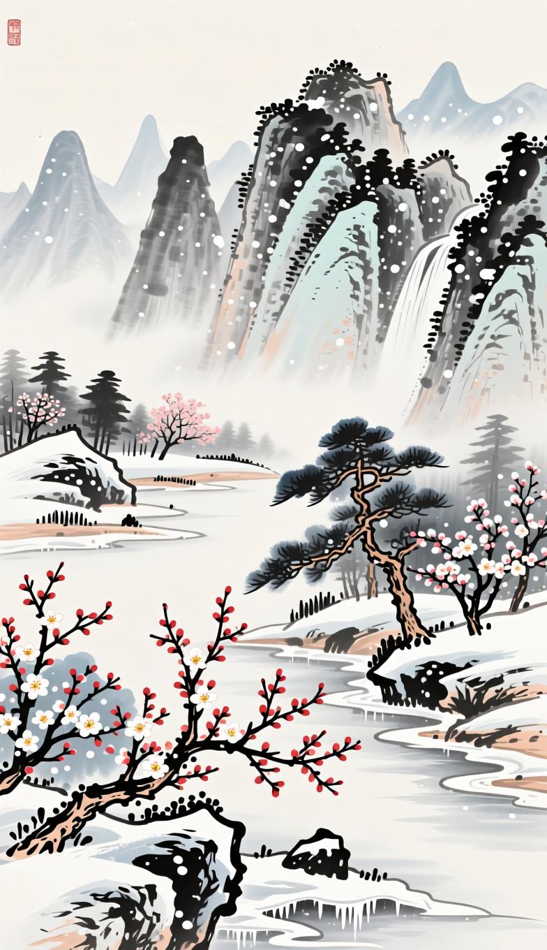 上联：冰天雪地送冬去，请您来下联
下联：柳绿花红迎春归，邀君赏春光
 
对对子 
