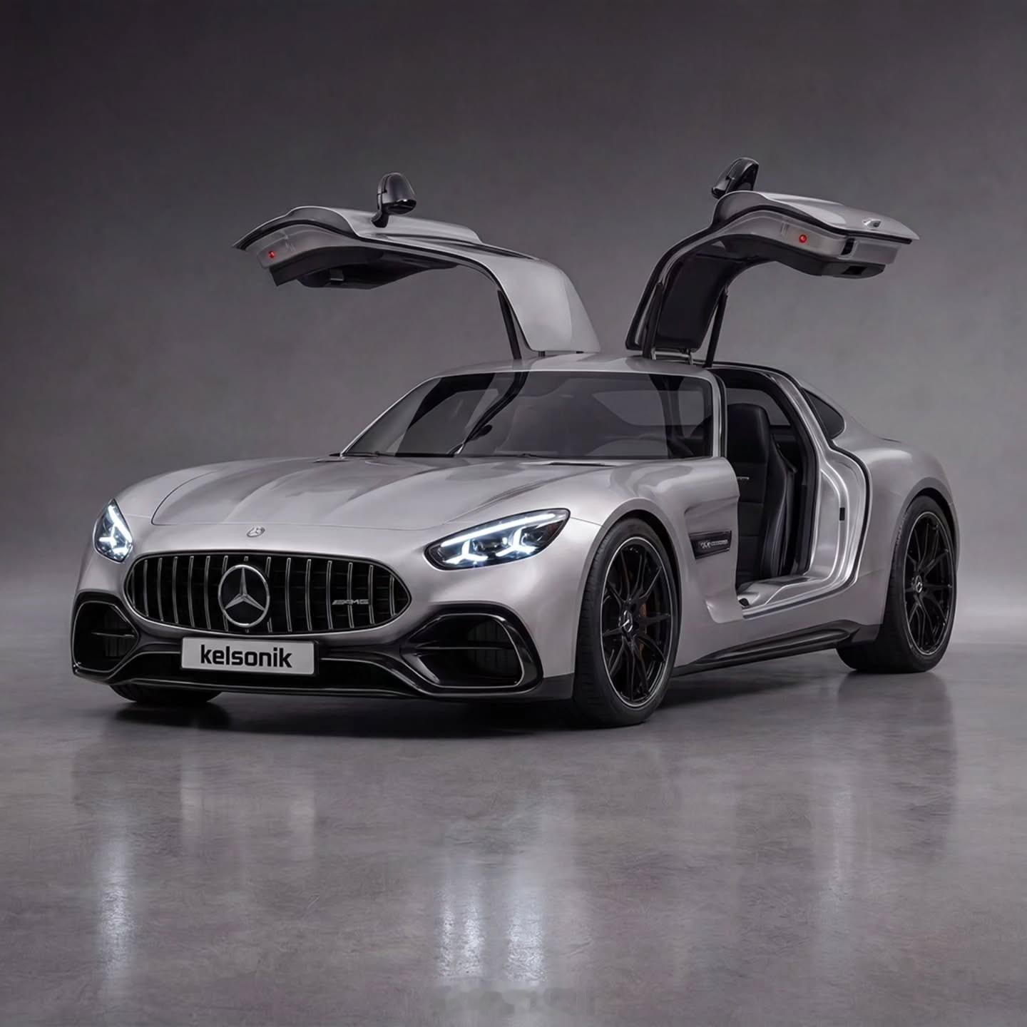 全新奔驰AMG SLS复活渲染图 奔驰 AMG SLS，可以说它就是奔驰机械时代