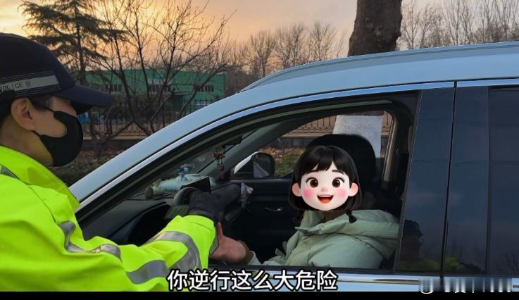 【爱车安全贴士 你别在这儿教育我！女司机逆行被拦下，反而质问交警？网友：直接开罚