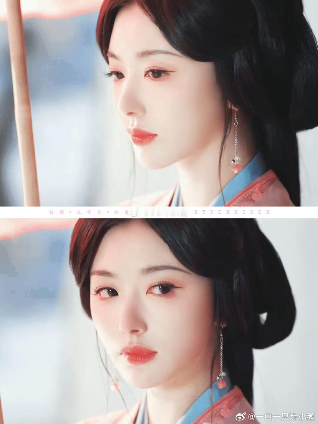 孔雪儿古装仪态 从发髻到步摇，从衣袖到裙摆，每个细节都透着精致，这妆造团队也太用